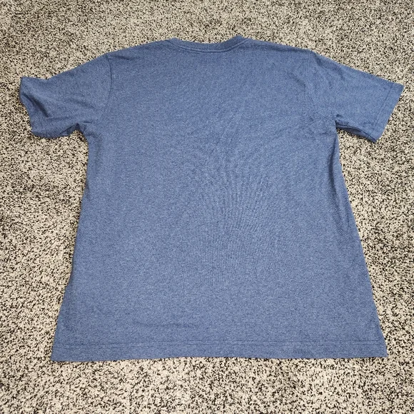 Carhartt Mens Medium Navy Blue/ Green Carhartt Logo Loose Fit Short Sleeve Shirt - Picture 6 of 8